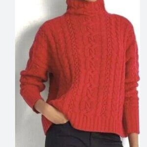 LAUREN Ralph Lauren Red Turtleneck Sweater Size Petite XS  NWOT